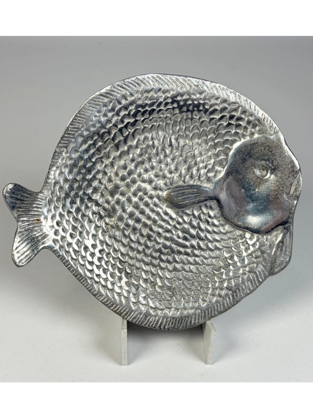 1986 Wonders of the Water Aluminum Puffer Fish Plate Dish Arthur Court